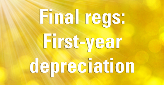 IRS: First Year Depreciation Deduction