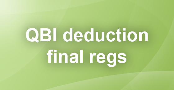 IRS: QBI Final Regulations