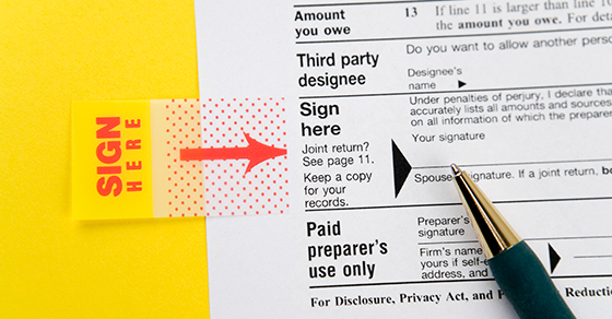 U.S. Court of Claim – Taxpayer Signature