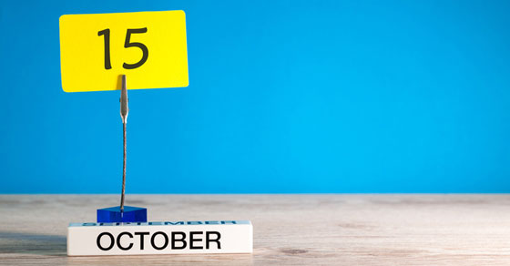 2020 – 10/12 – IRS: October 15th Deadline!