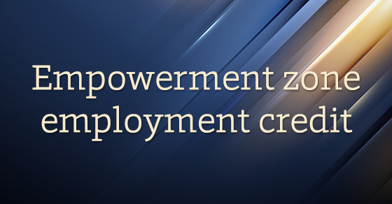 IRS: Qualified Empowerment Zone Wages