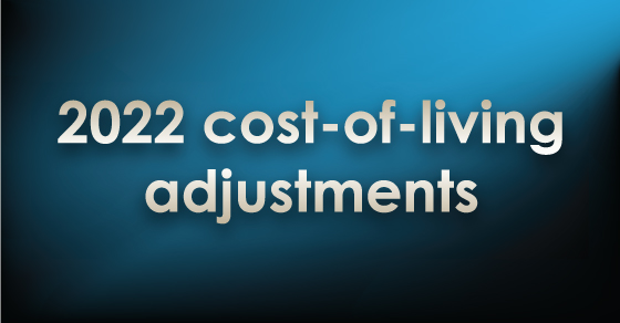 IRS: Cost of Living Adjustments